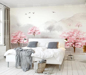 3D Pink Tree 324 Wall Murals Wallpaper AJ Wallpaper 2 