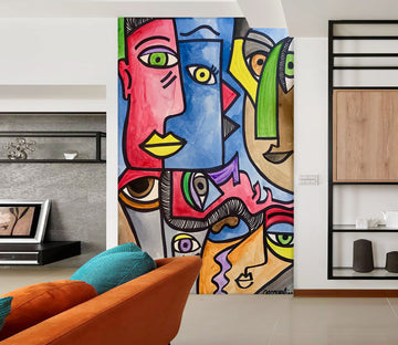 3D Abstract Caricature 1285 Jacqueline Reynoso Wall Mural Wall Murals