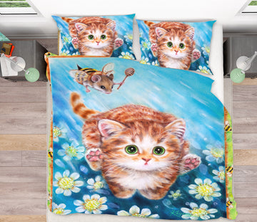 3D Cat Mouse 5814 Kayomi Harai Bedding Bed Pillowcases Quilt Cover Duvet Cover