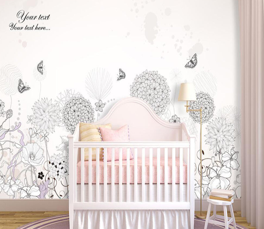 3D Butterfly Bush 857 Wall Murals