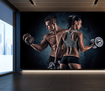 3D Arm Dumbbell 258 Wall Murals