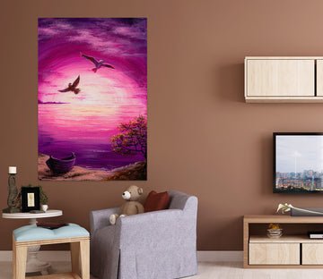 3D Pink Sky Eagle 1828 Marina Zotova Wall Sticker