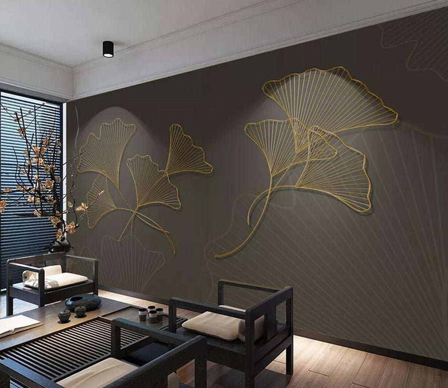 3D Leaf Shape WC547 Wall Murals