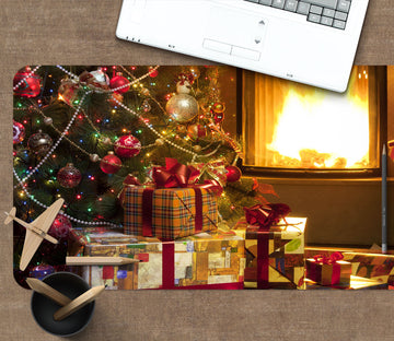 3D Gift Fireplace 53156 Christmas Desk Mat Xmas