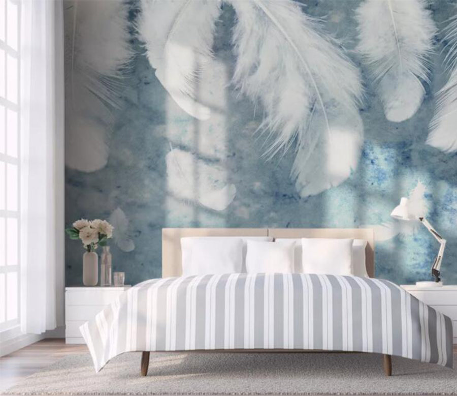 3D White Fluff WC1480 Wall Murals