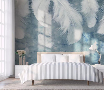 3D White Fluff WC1480 Wall Murals