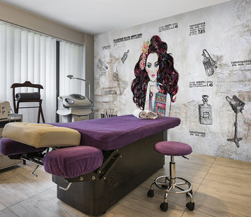 3D Flower Girl 1575 Wall Murals