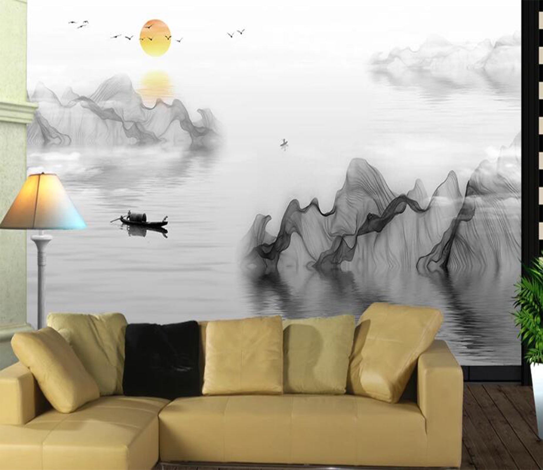 3D Ink Dyed Ribbon 2332 Wall Murals