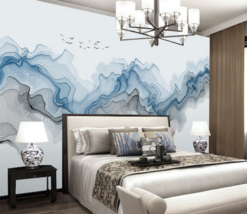 3D Blue Wave WG168 Wall Murals