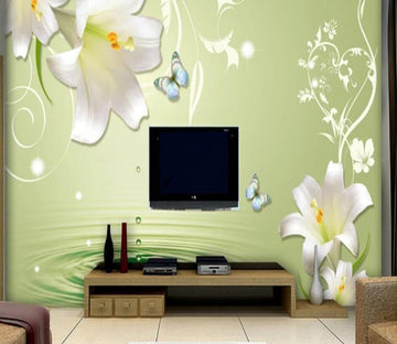 3D Beautiful Lily 004 Wall Murals