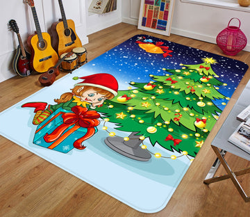 3D Opening Presents Bell 047 Non Slip Rug Mat Mat AJ Creativity Home 