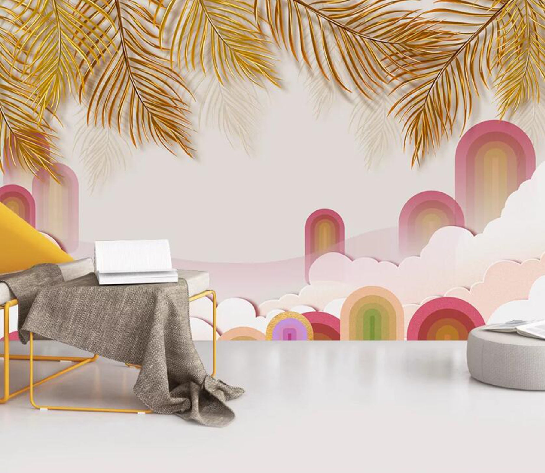 3D Leaves WC95 Wall Murals Wallpaper AJ Wallpaper 2 