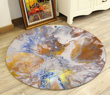 3D Wave Graffiti 46894 Valerie Latrice Rug Round Non Slip Rug Mat