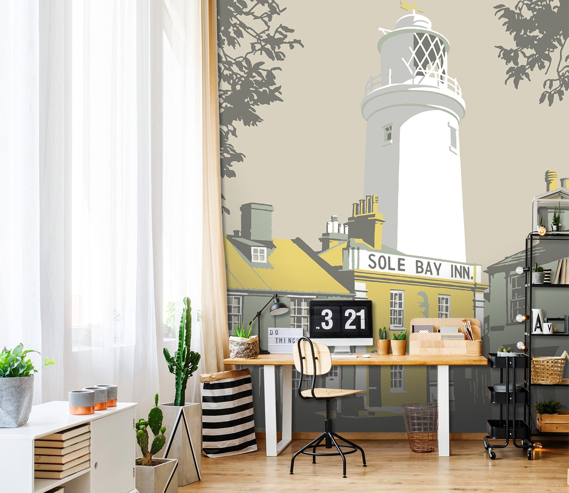 3D Sole Bay Inn 1055 Steve Read Wall Mural Wall Murals