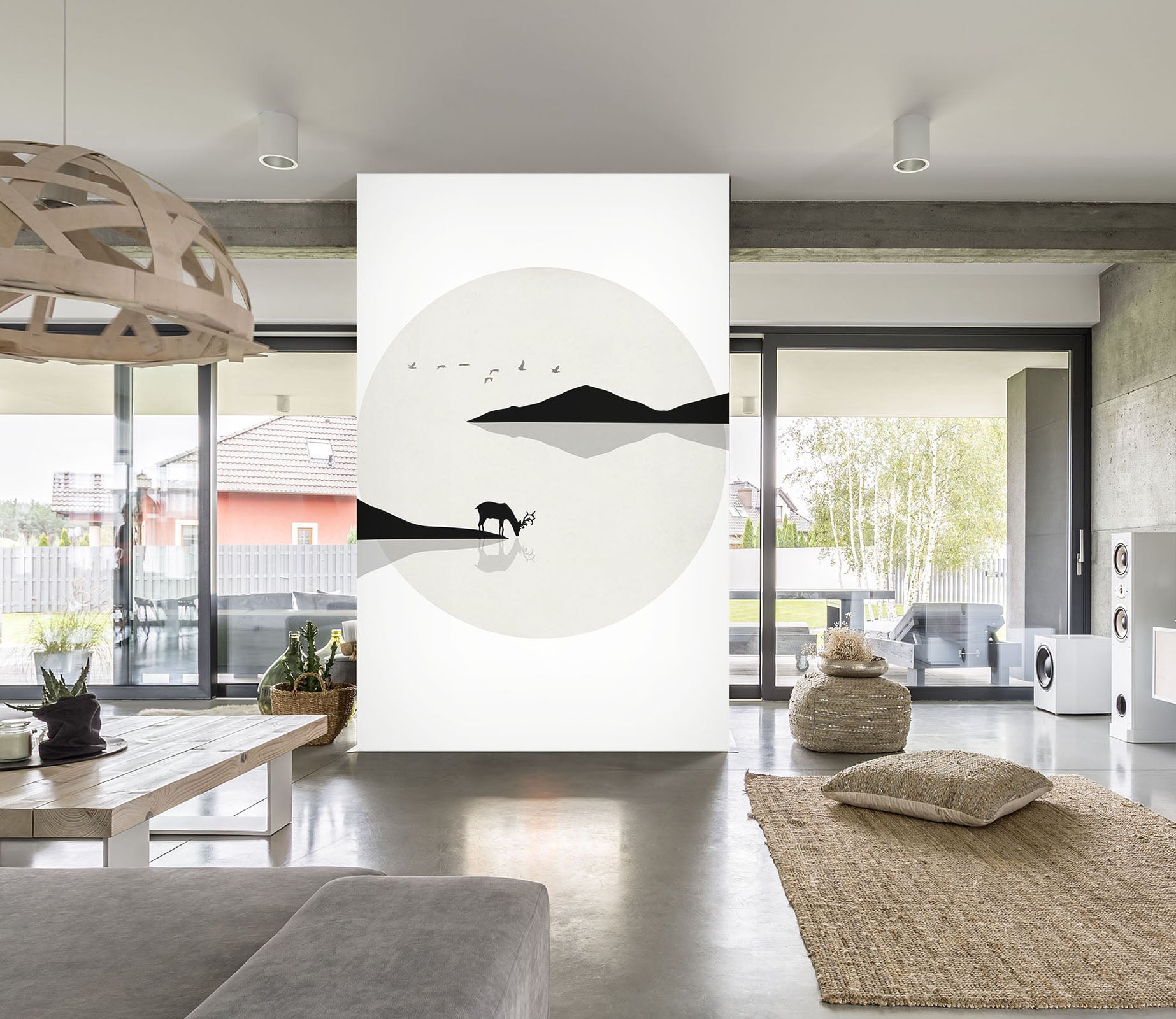 3D Landscape Fawn 061 Wall Murals