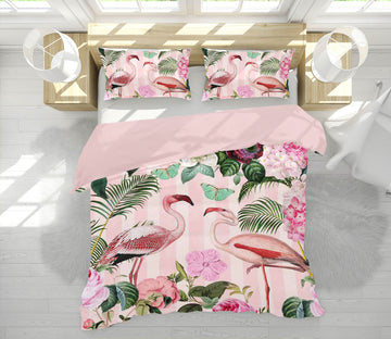 3D Pink Flamingo 2114 Andrea haase Bedding Bed Pillowcases Quilt