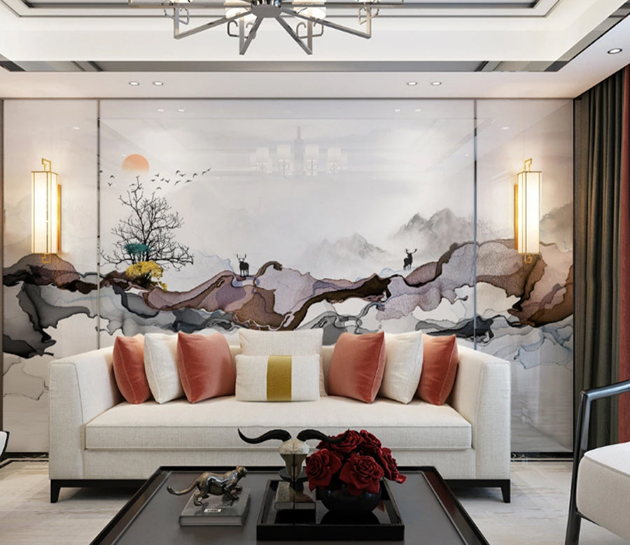 3D Dead Tree Fawn WC2697 Wall Murals