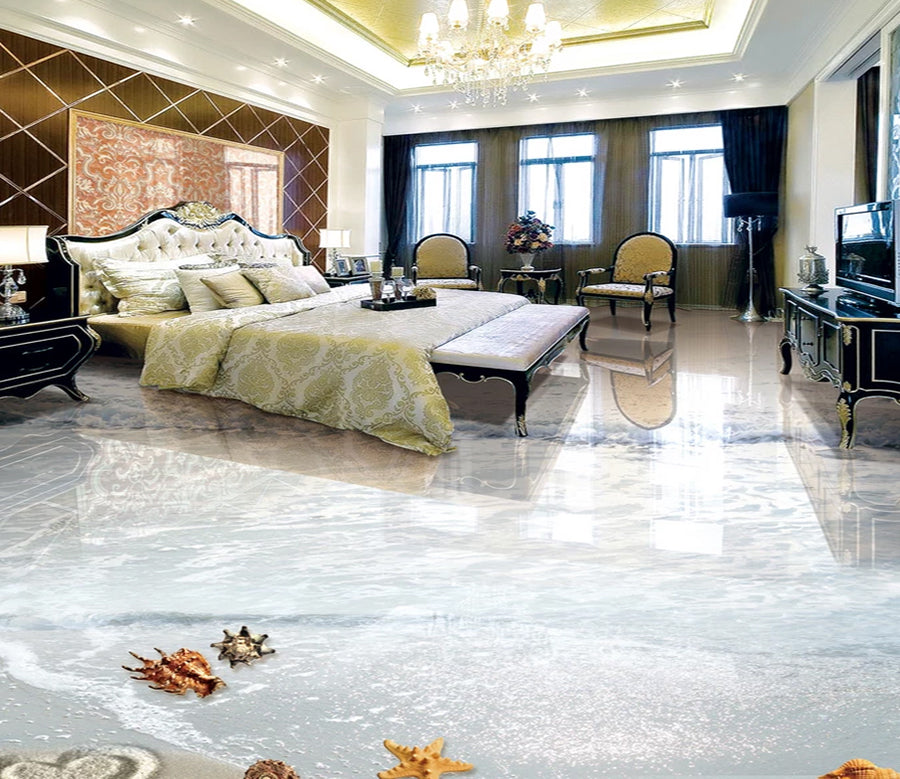 3D White Spray 515 Floor Mural  Wallpaper Murals Rug & Mat Print Epoxy waterproof bath floor