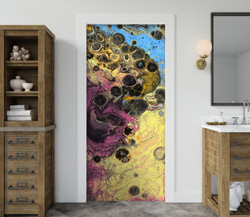 3D Colored Ink Paint Texture 9214 Valerie Latrice Door Mural