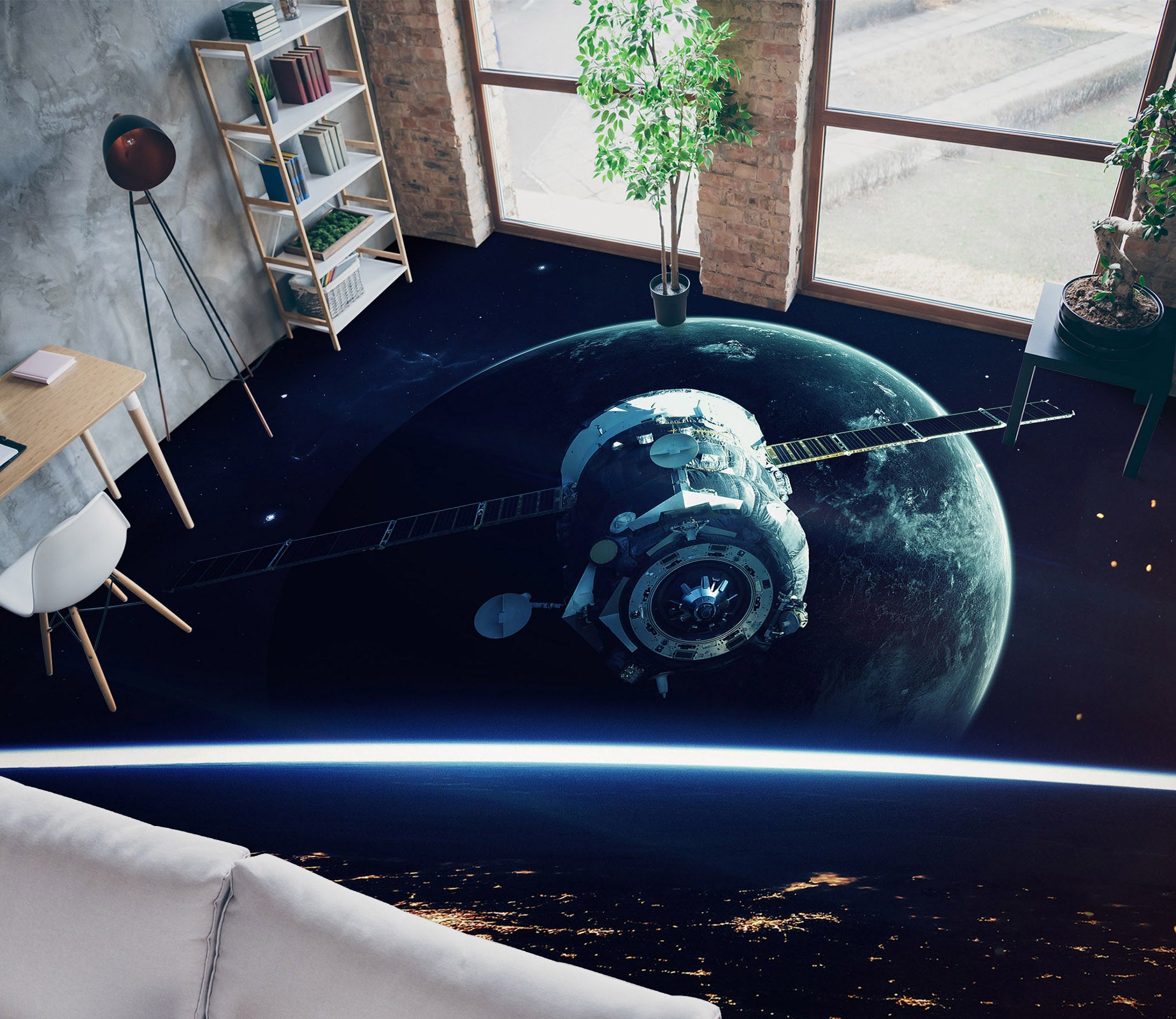 3D Satellite Exploration 1216 Floor Mural  Wallpaper Murals Self-Adhesive Removable Print Epoxy