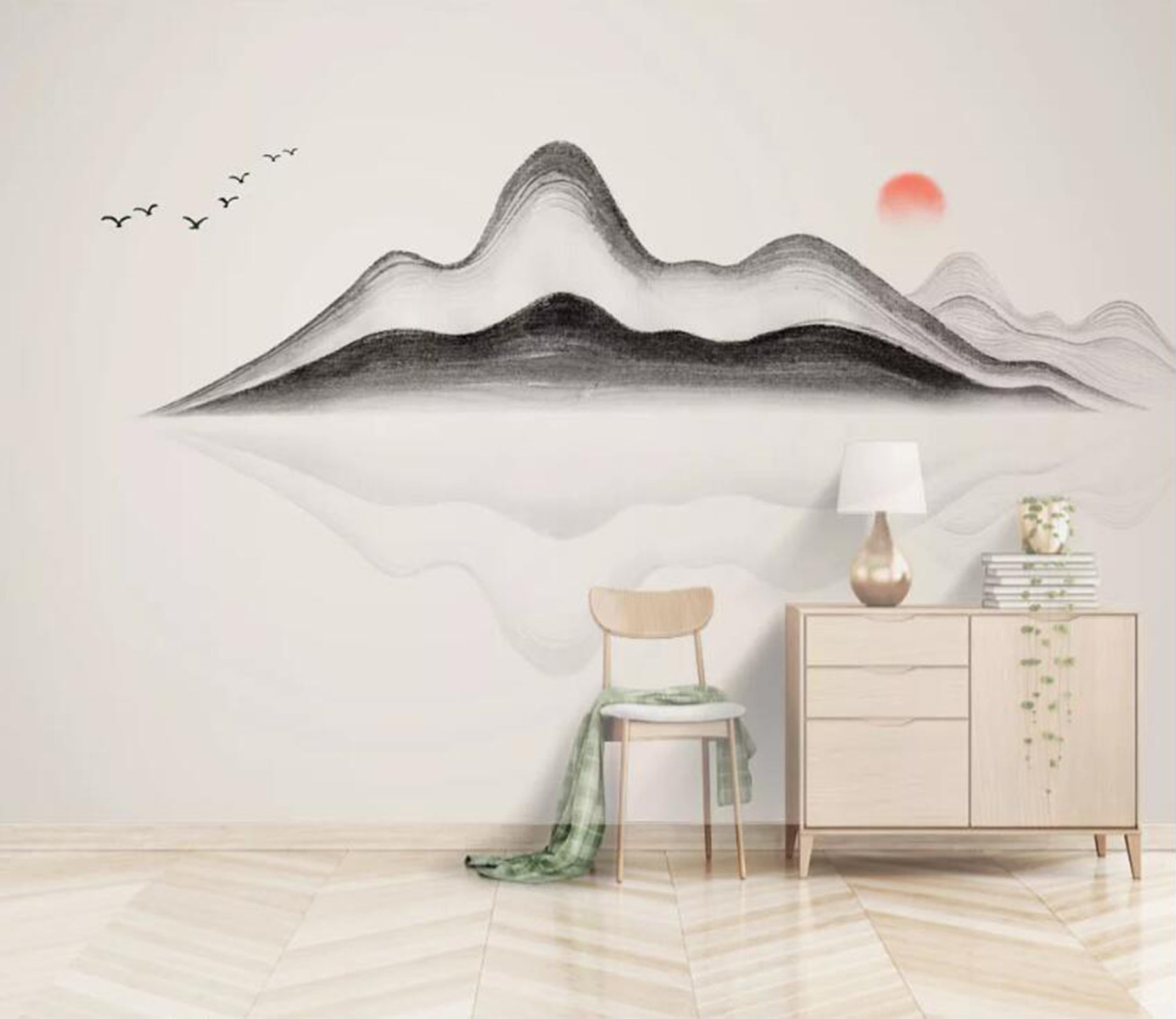 3D Mountain Peak WC56 Wall Murals Wallpaper AJ Wallpaper 2 