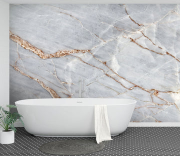 3D White Marble Crack 62 Wall Murals