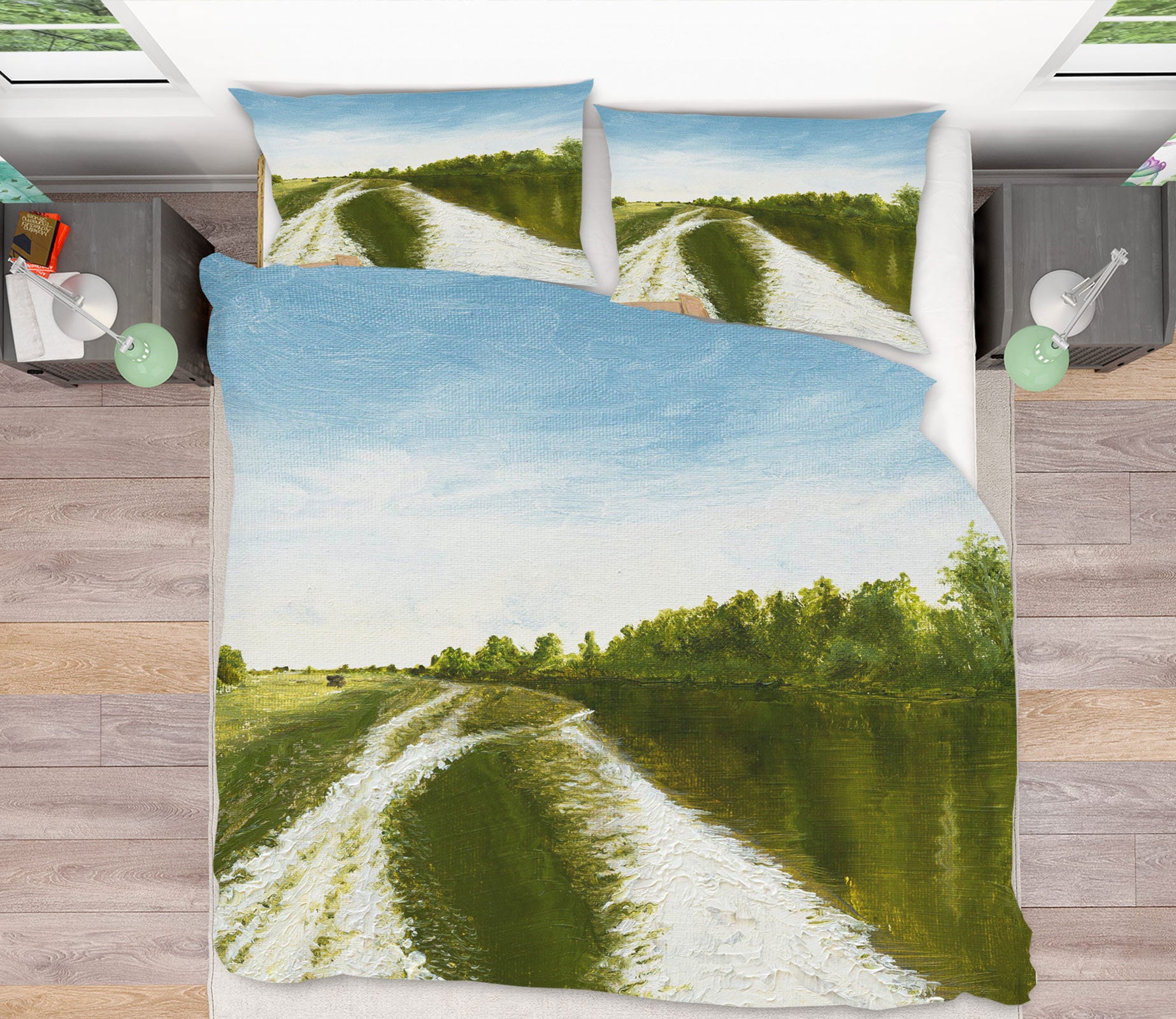 3D River Trees 1747 Marina Zotova Bedding Bed Pillowcases Quilt