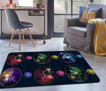 3D Dragon Egg 3005 Rose Catherine Khan Rug Non Slip Rug Mat