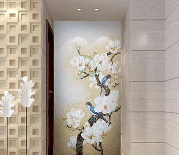 3D Bird Flowers WC283 Wall Murals