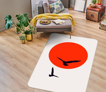 3D Black Eagle 1012 Boris Draschoff Rug Non Slip Rug Mat