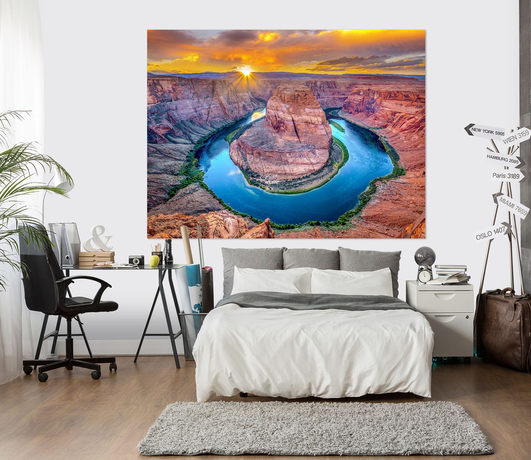 3D Magic Horseshoe Bend 140 Marco Carmassi Wall Sticker