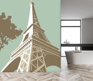 3D Eiffel Tower 1017 Steve Read Wall Mural Wall Murals
