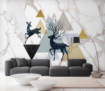 3D Lively And Gorgeous Deer 2521 Wall Murals