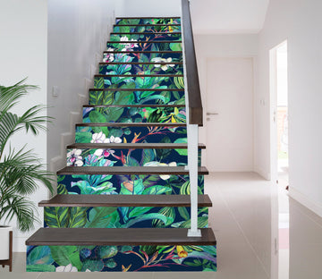 3D Beautiful Night Flowers 491 Stair Risers