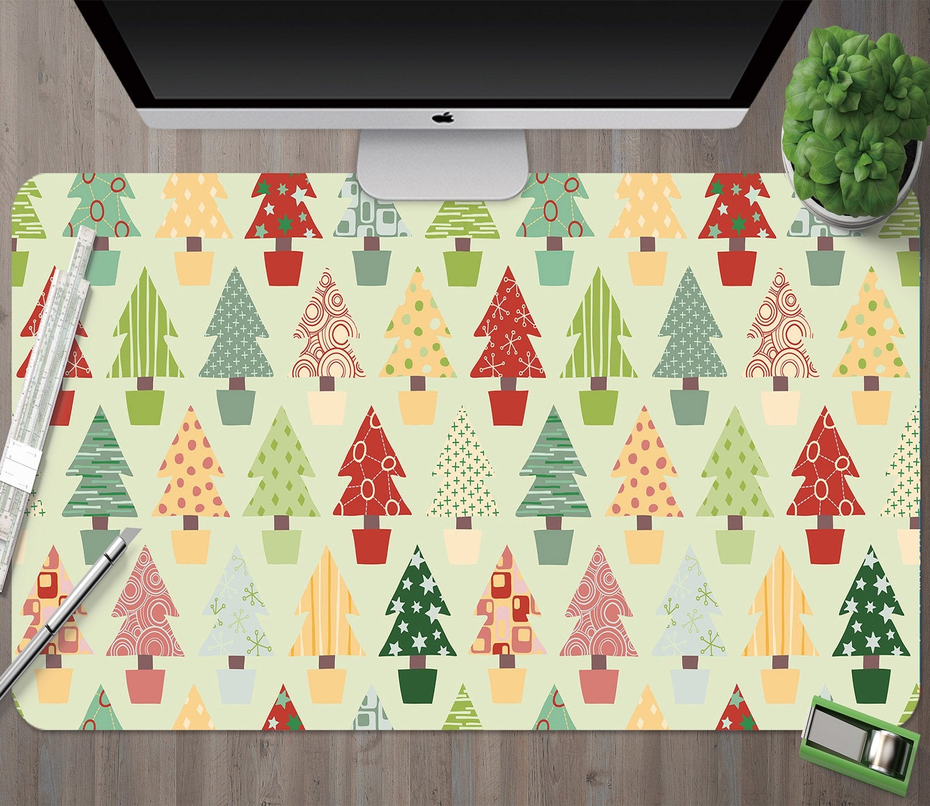 3D Color Tree Pattern 035 Desk Mat Mat AJ Creativity Home 