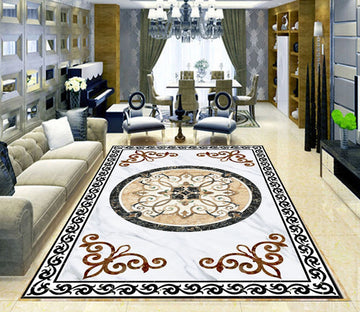 3D Marble Round Pattern WG426 Floor Mural Wallpaper AJ Wallpaper 2 