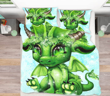 3D Green Forest Dragon 8552 Sheena Pike Bedding Bed Pillowcases Quilt Cover Duvet Cover