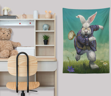 3D Pocket Watch Rabbit 11752 Vincent Tapestry Hanging Cloth Hang