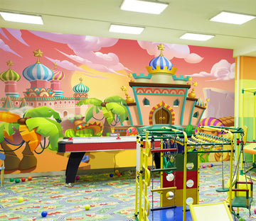 3D Castle Trees 1406 Indoor Play Centres Wall Murals