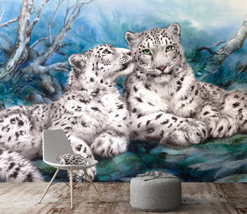 3D White Tiger 5447 Kayomi Harai Wall Mural Wall Murals