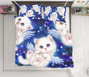 3D Angel Cat 5971 Kayomi Harai Bedding Bed Pillowcases Quilt Cover Duvet Cover
