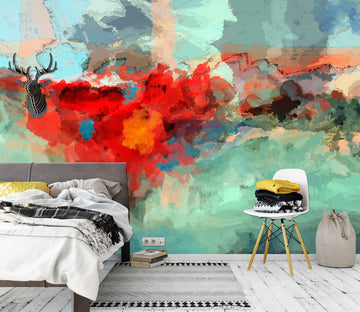 3D Red Graffiti 1543 Michael Tienhaara Wall Mural Wall Murals