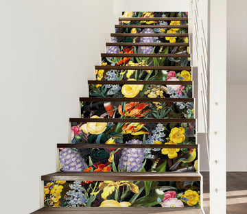 3D Color Flower Bush 10436 Uta Naumann Stair Risers