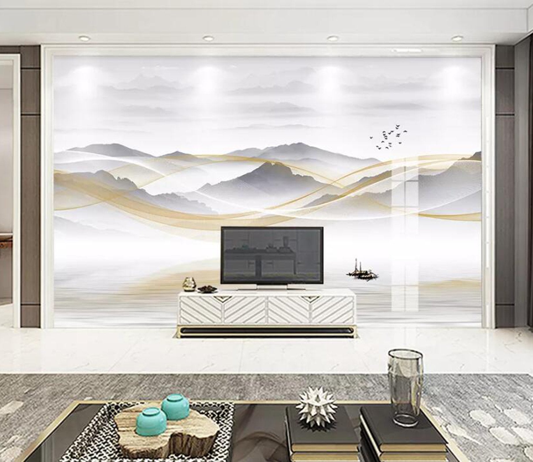 3D Abstract Valley WC48 Wall Murals Wallpaper AJ Wallpaper 2 