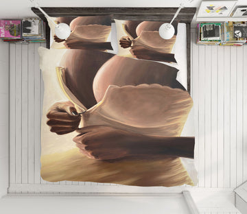 3D White Skirt 9791 Marina Zotova Bedding Bed Pillowcases Quilt