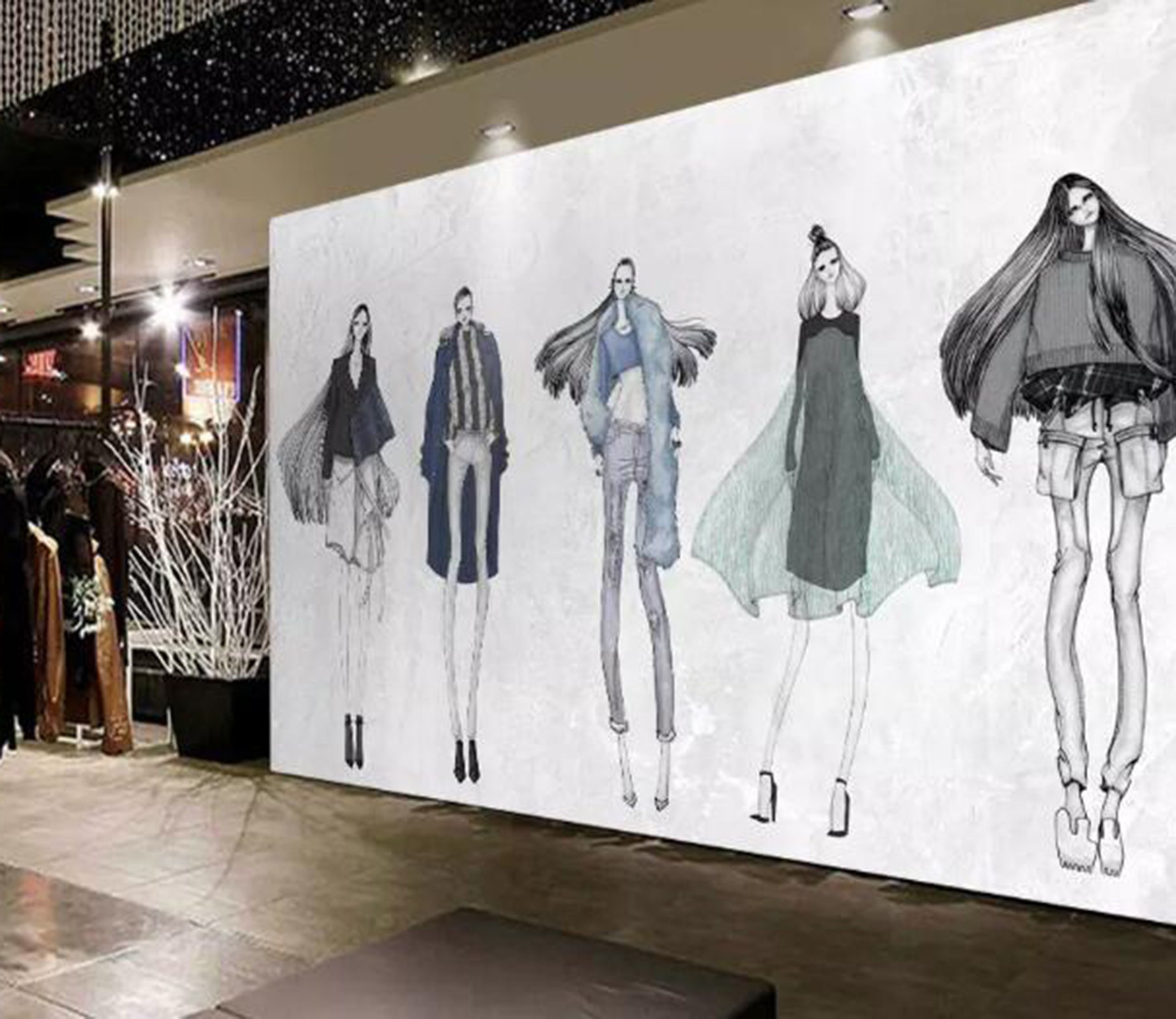 3D Fashion Model WG07 Wall Murals Wallpaper AJ Wallpaper 2 