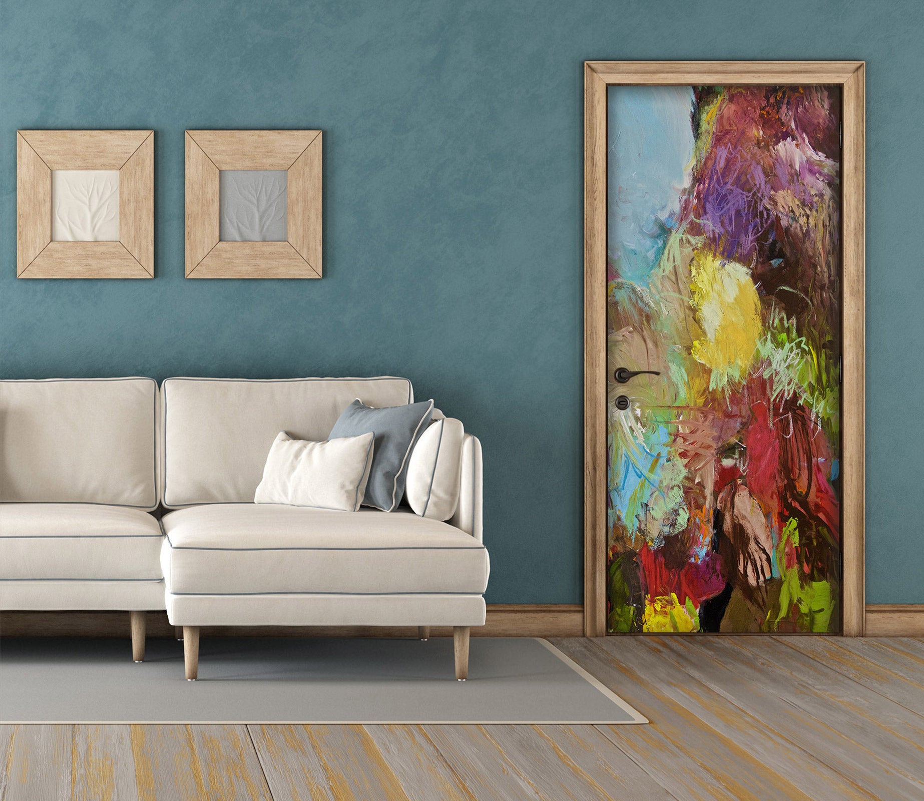 3D Red Paint Brush Texture 93125 Allan P. Friedlander Door Mural