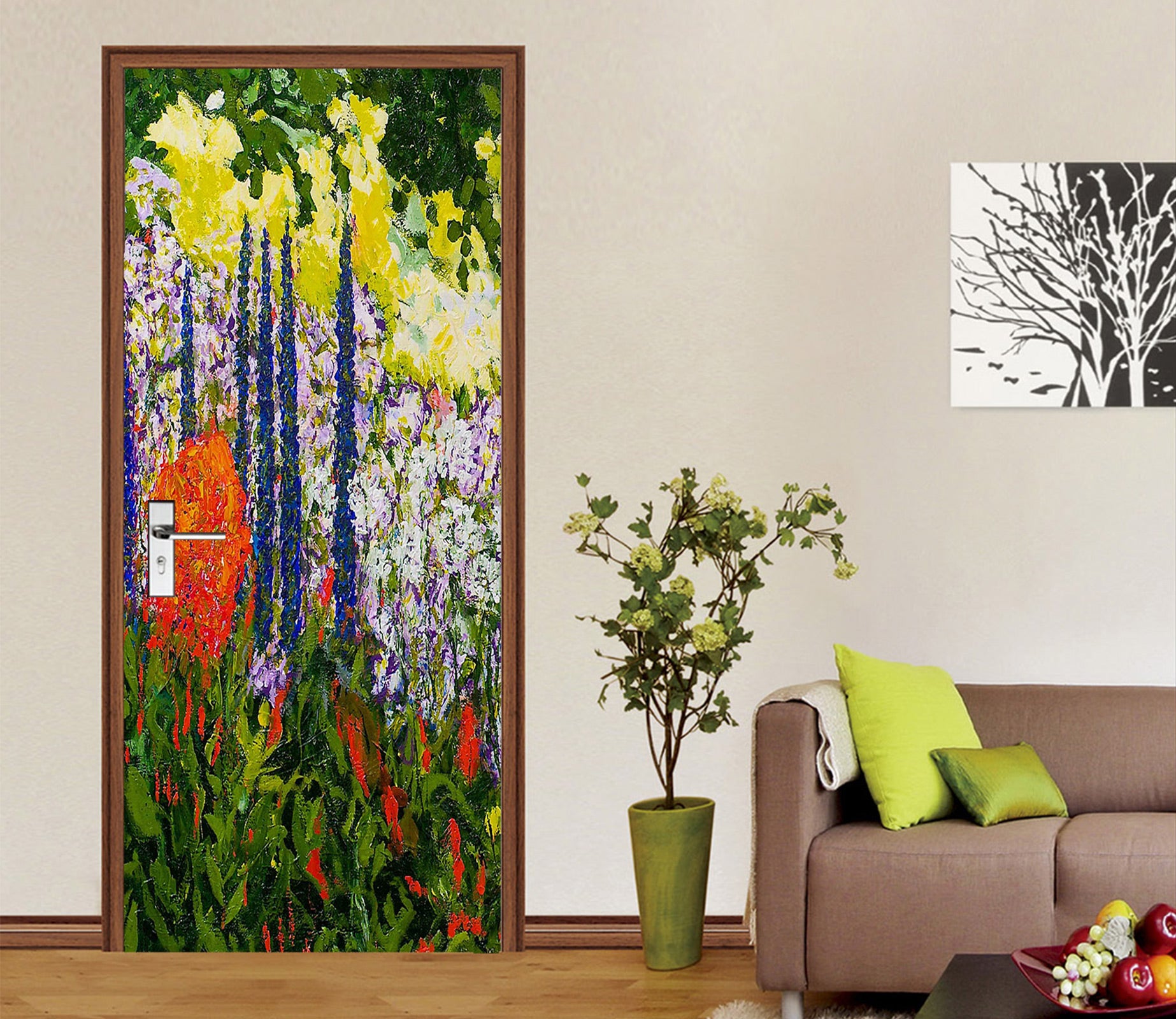 3D Flower Bush 9379 Allan P. Friedlander Door Mural