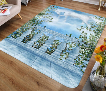 3D Balcony Sky Unicorn 94 Non Slip Rug Mat Mat AJ Creativity Home 