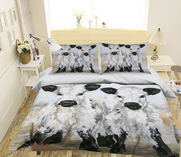 3D Small Cow 028 Debi Coules Bedding Bed Pillowcases Quilt